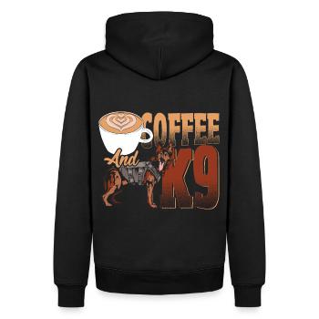 Police Militaire Police Canine Unité Café’s - Sweat à capuche Premium bio Homme - noir - Dos - Nico (187cm)