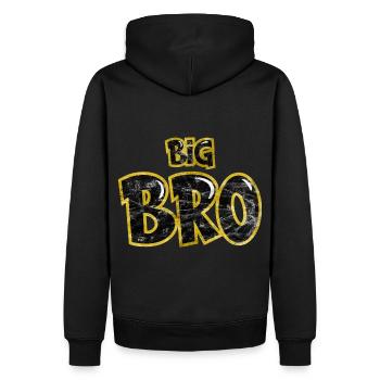 Big Bro frère aîné Frères et sœurs correspondants Famille - Sweat à capuche Premium bio Homme - noir - Dos - Nico (187cm)