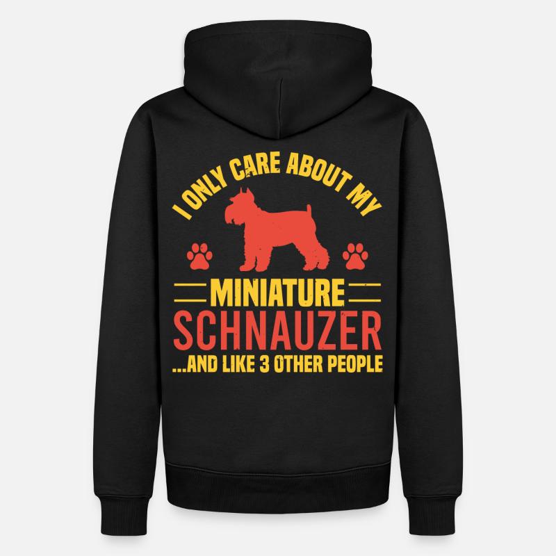 Schnauzer Zwergschnauzer - Sweat à capuche Premium bio Homme - noir