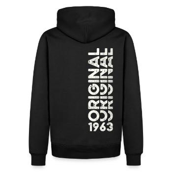 60th Birthday Man Woman Original Vintage 1963 - Men’s Premium Organic Hoodie - black - Back - Nico (187cm)