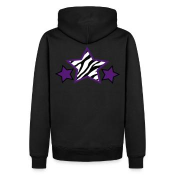 zèbre étoiles - Sweat à capuche Premium bio Homme - noir - Dos - Nico (187cm)