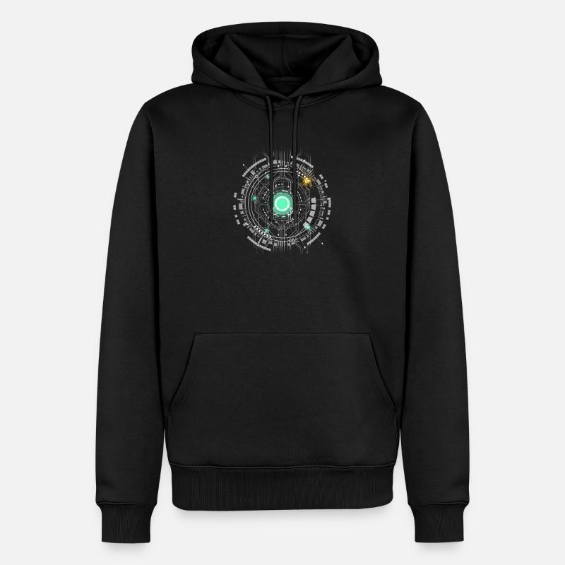nerd CPU core computer code pc platine geek Hacker - Männer Premium Bio Hoodie - Schwarz