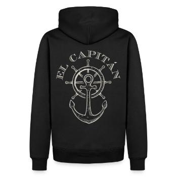 El Capitan - Sweat à capuche Premium bio Homme - noir - Dos - Nico (187cm)