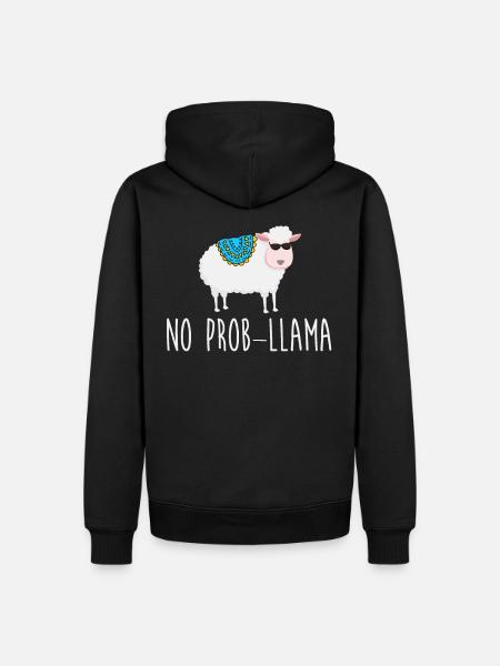No Prob LLama - Men’s Premium Organic Hoodie - black