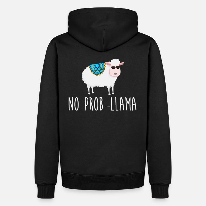 No Prob LLama - Sweat à capuche Premium bio Homme - noir