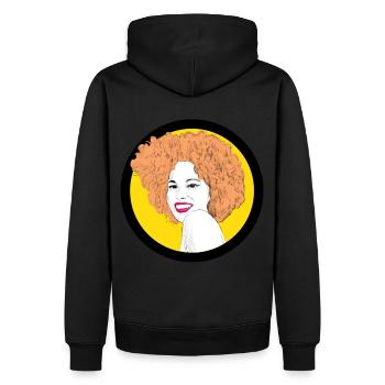 Pop art femmes photo - Sweat à capuche Premium bio Homme - noir - Dos - Nico (187cm)