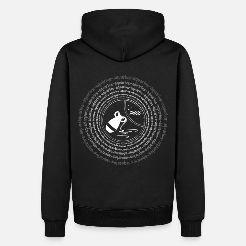 Wassermann sternzeichen - Männer Premium Bio Hoodie - Schwarz