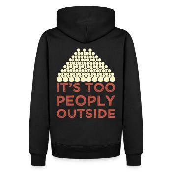 Introvert - Men’s Premium Organic Hoodie - black - Back - Nico (187cm)