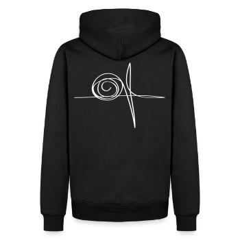 ROSE - Männer Premium Bio Hoodie - Schwarz - Hinten - Nico (187cm)