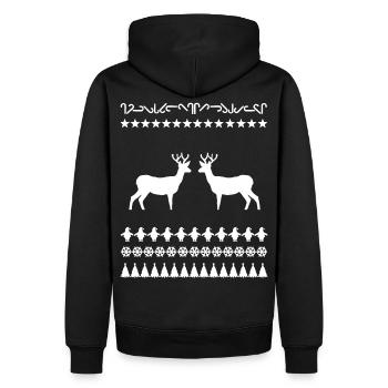 Noël laid avec le renne - Sweat à capuche Premium bio Homme - noir - Dos - Nico (187cm)