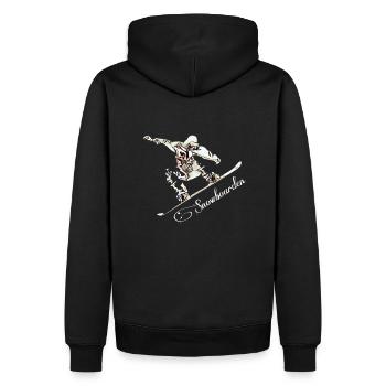 Snowboard - Männer Premium Bio Hoodie - Schwarz - Hinten - Nico (187cm)