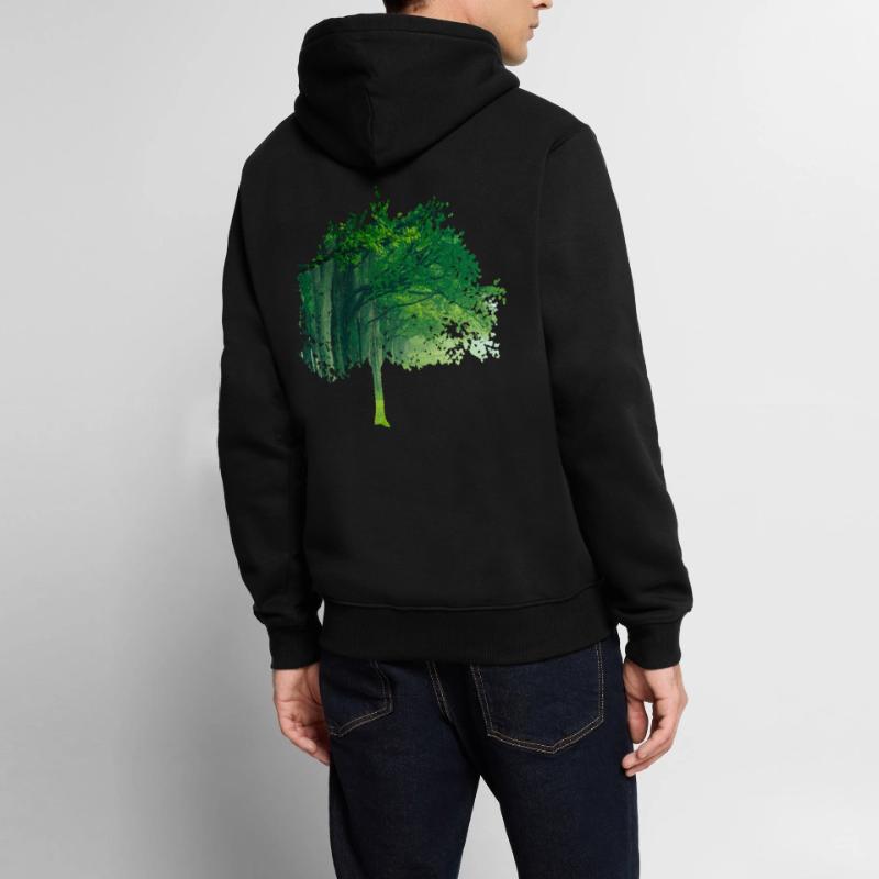 Fraktale & Regenbogen, Nerd Geschenk, Baum & bunt Männer Premium Bio Hoodie