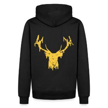 #superior: Deer - Sweat à capuche Premium bio Homme - noir - Dos - Nico (187cm)