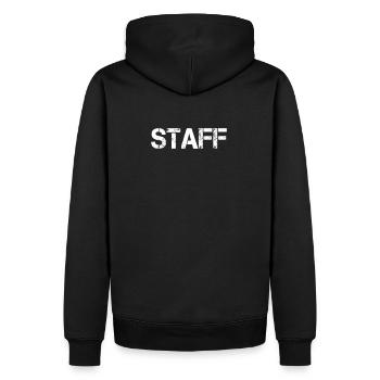 Personnel Équipage Personnel Équipe personnelle Bande Sécurité - Sweat à capuche Premium bio Homme - noir - Dos - Nico (187cm)