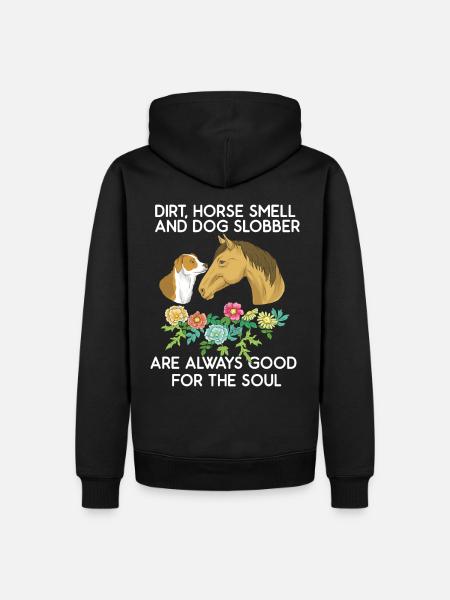 Dog horse dog lover gift - Men’s Premium Organic Hoodie - black