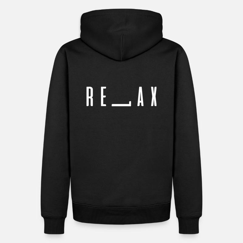 YOGA RELAX - Männer Premium Bio Hoodie - Schwarz