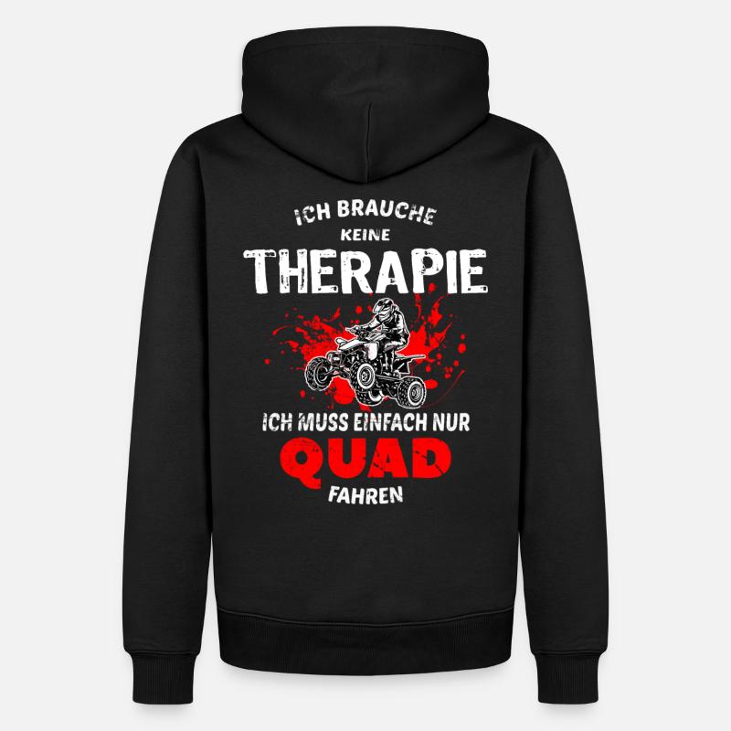 Quad thérapie orthographique - Sweat à capuche Premium bio Homme - noir
