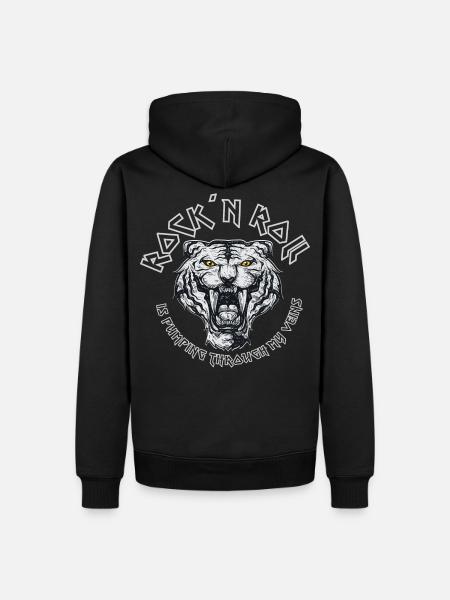 Rock 'n' Roll is pumping through my veins gift - Men’s Premium Organic Hoodie - black