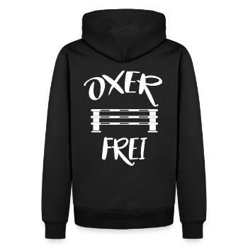 Oxer Frei Pferde Liebhaber Sport Springreiten - Männer Premium Bio Hoodie - Schwarz - Hinten - Nico (187cm)