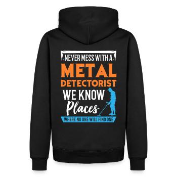 Cadeau d'accessoires pour sondes de détecteur de métaux - Sweat à capuche Premium bio Homme - noir - Dos - Nico (187cm)