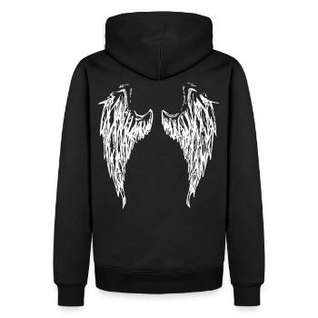 anges anges ange ange ange diable 2reborn - Sweat à capuche Premium bio Homme - noir - Dos - Nico (187cm)