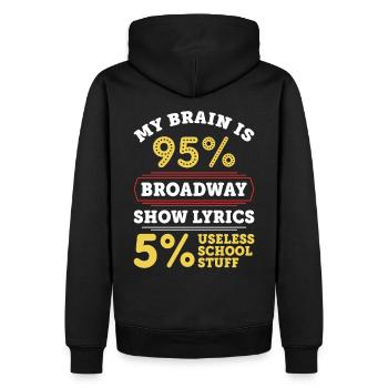 théâtre - Sweat à capuche Premium bio Homme - noir - Dos - Nico (187cm)
