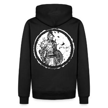 Chevalier chevalier guerrier guerrier 2 cercle né - Sweat à capuche Premium bio Homme - noir - Dos - Nico (187cm)