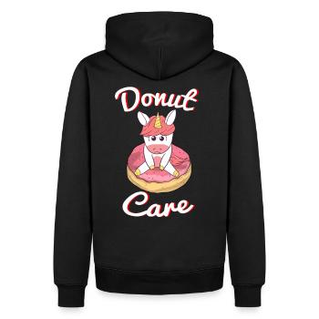 Donut Care Angry Unicorn Saures Licorne - Sweat à capuche Premium bio Homme - noir - Dos - Nico (187cm)