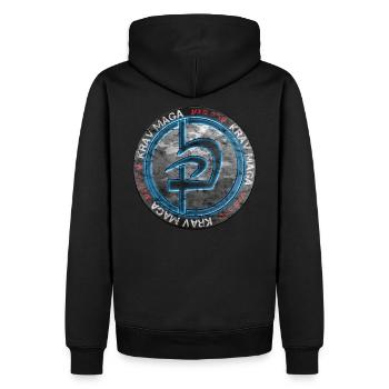 Krav Maga - Männer Premium Bio Hoodie - Schwarz - Hinten - Nico (187cm)