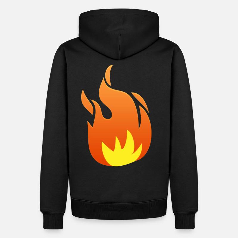 Symbole de feu Icon Ikon marque de marque - Sweat à capuche Premium bio Homme - noir