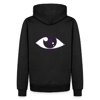 Œil - Sweat à capuche Premium bio Homme - noir - Dos - Nico (187cm)