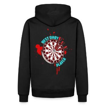 Meilleur joueur de fléchettes Darter Darts Player 180 Darts - Sweat à capuche Premium bio Homme - noir - Dos - Nico (187cm)