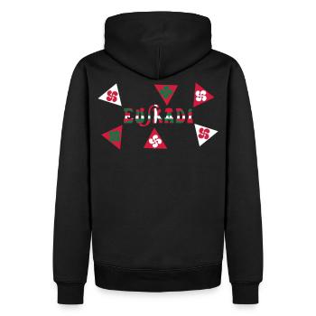 Euskadi Pays Basque - Sweat à capuche Premium bio Homme - noir - Dos - Nico (187cm)