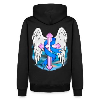 Kreuz Kreuze Symbole Kirche Gott Jesus Religion - Männer Premium Bio Hoodie - Schwarz - Hinten - Nico (187cm)