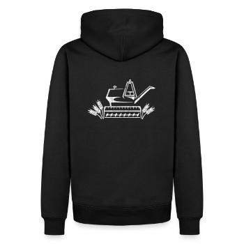 Mähdrescher - Männer Premium Bio Hoodie - Schwarz - Hinten - Nico (187cm)