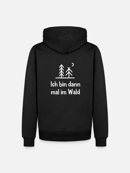 Wald Waldarbeiter Holzfäller - Männer Premium Bio Hoodie - Schwarz