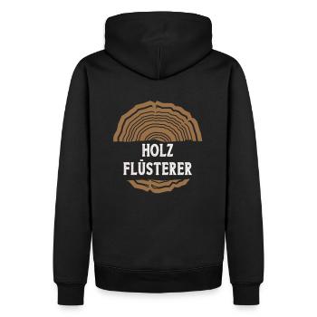 Cadeau de mécanicien en bois de menuisier - Sweat à capuche Premium bio Homme - noir - Dos - Nico (187cm)