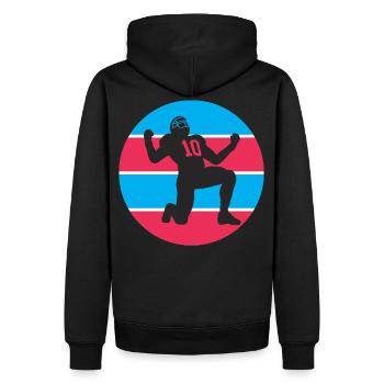 Football américain - Sweat à capuche Premium bio Homme - noir - Dos - Nico (187cm)