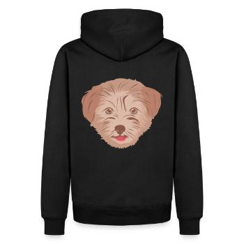 Havanese Havaneser Havanesen - Männer Premium Bio Hoodie - Schwarz - Hinten - Nico (187cm)