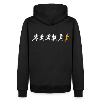 Marathon marathon vainqueur du marathon coureur - Sweat à capuche Premium bio Homme - noir - Dos - Nico (187cm)
