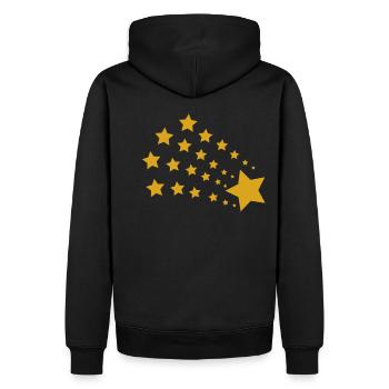 Stern Sterne - Männer Premium Bio Hoodie - Schwarz - Hinten - Nico (187cm)