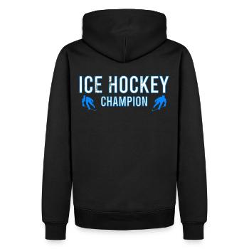 Hockey sur glace Vintage Jeux de hockey sur glace - Sweat à capuche Premium bio Homme - noir - Dos - Nico (187cm)