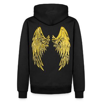 Angel wings angel wing 2reborn yellow - Men’s Premium Organic Hoodie - black - Back - Nico (187cm)
