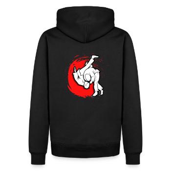 Judo Judoka Judo combat de judo Judo Formation de judo - Sweat à capuche Premium bio Homme - noir - Dos - Nico (187cm)