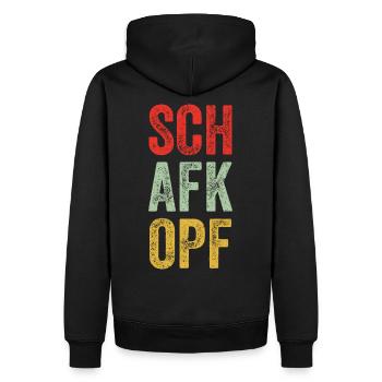 Schafkopf Schafkopfer schafkopfen Kartenspiel Bier - Männer Premium Bio Hoodie - Schwarz - Hinten - Nico (187cm)