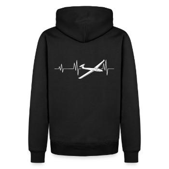 Planeur planeur moteur planeur - Sweat à capuche Premium bio Homme - noir - Dos - Nico (187cm)