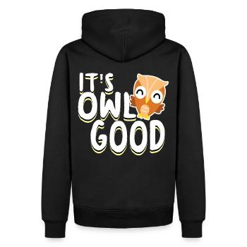 Owl owl owls - Men’s Premium Organic Hoodie - black - Back - Nico (187cm)
