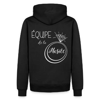 équipe de la mariée - Sweat à capuche Premium bio Homme - noir - Dos - Nico (187cm)