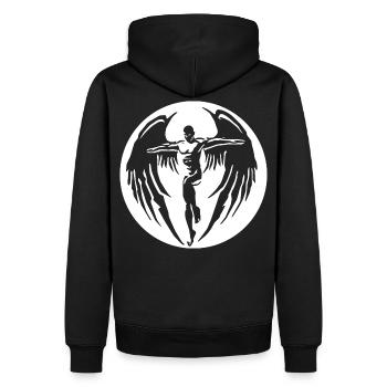 2rebon Angel Angel wings Angel Flugel Devil Devil - Men’s Premium Organic Hoodie - black - Back - Nico (187cm)
