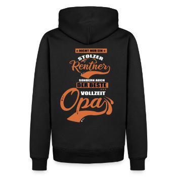 Rentner super Geschenk für den Opa - Männer Premium Bio Hoodie - Schwarz - Hinten - Nico (187cm)